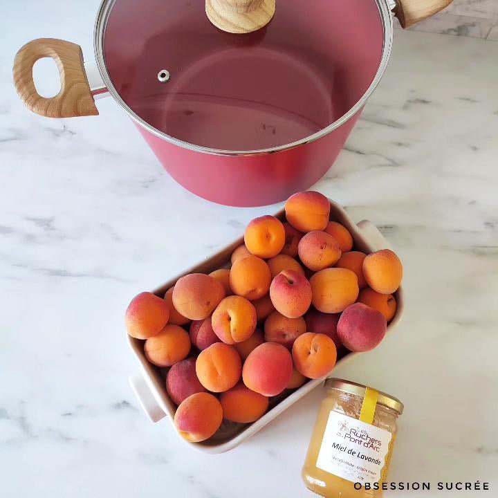 Confiture d'abricots au Miel de Lavande 🍑 🍯 - Menastyl