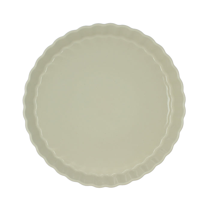 Tourtière Octave en grès beige 29cm