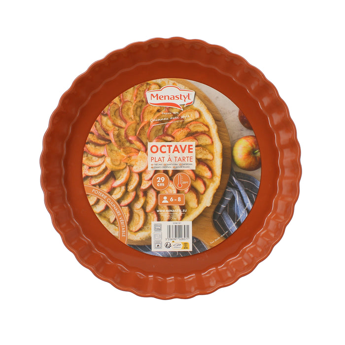 Tourtière Octave en grès terracotta 29cm