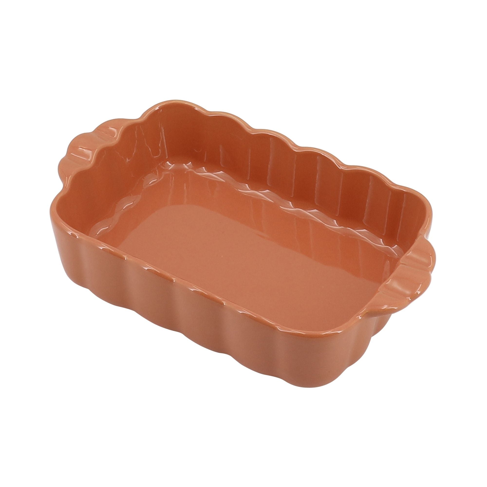 Plat à Four Fiorella en Grès Terracotta 28×17 cm