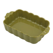 Plat à Four Fiorella en Grès Vert 39,5×24,5 cm