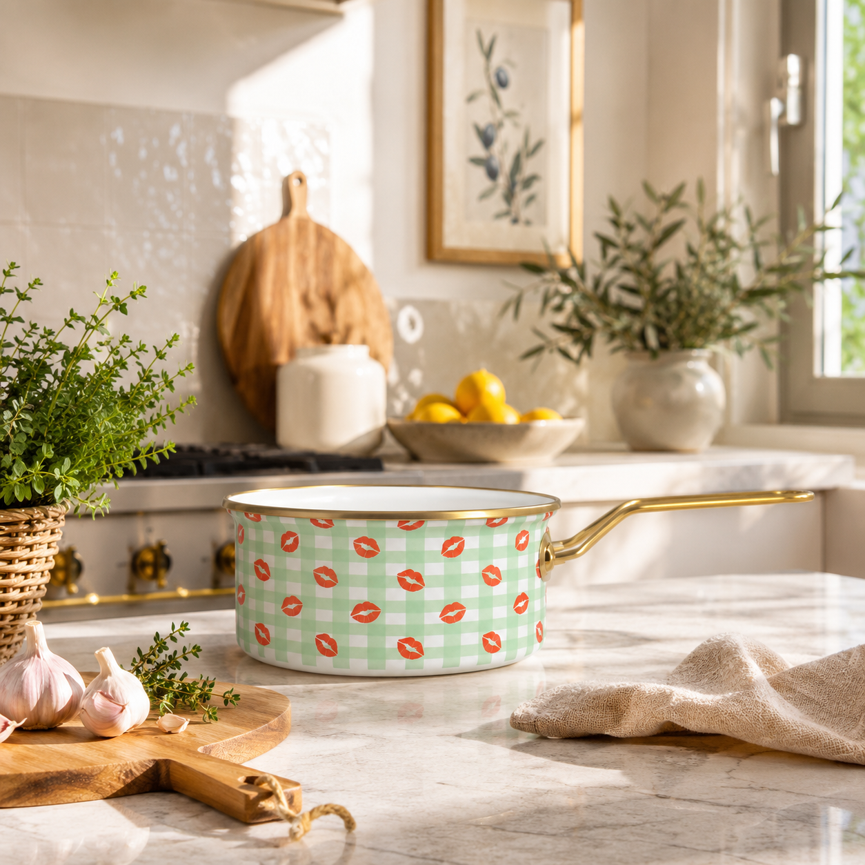 Casserole Vichy 18cm en acier émaillé