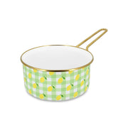 Casserole Vichy Citron 18cm en acier émaillé