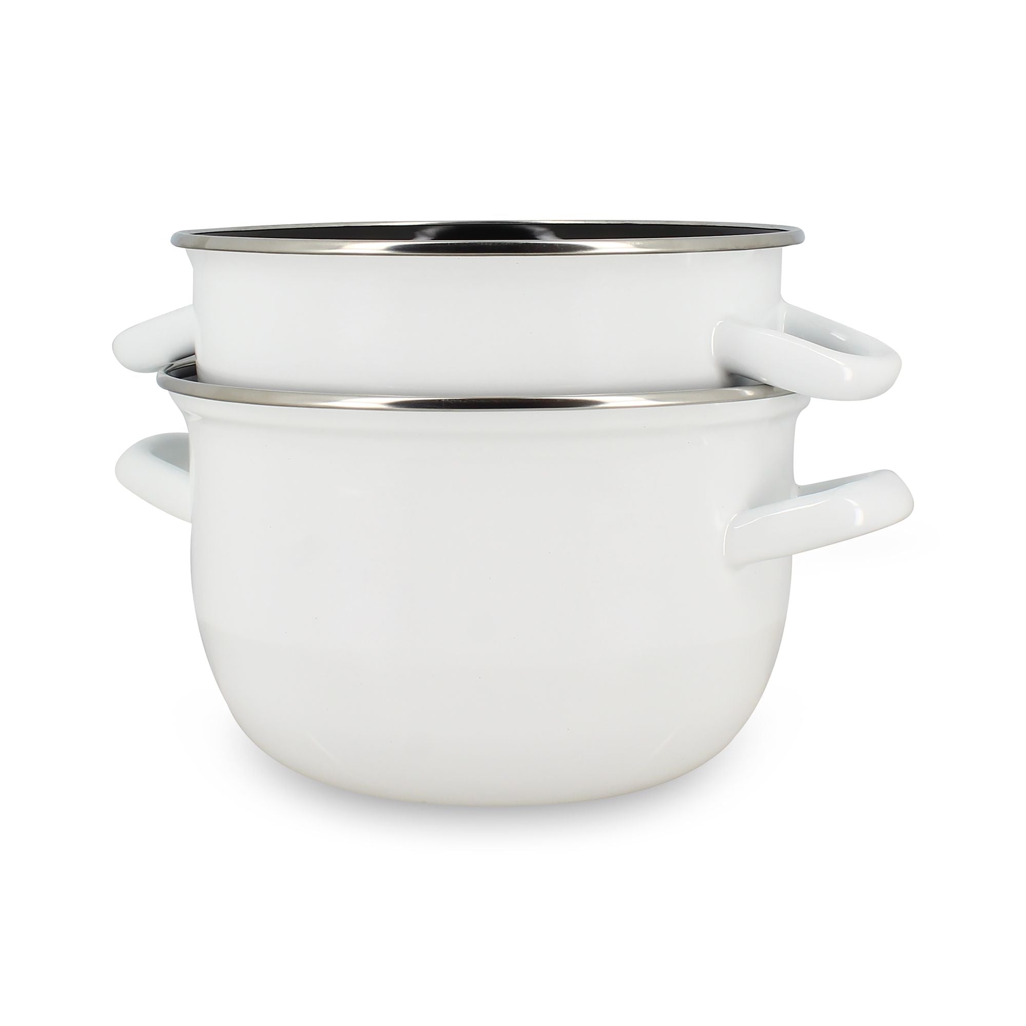 18 cm enamelled steel mussel pot