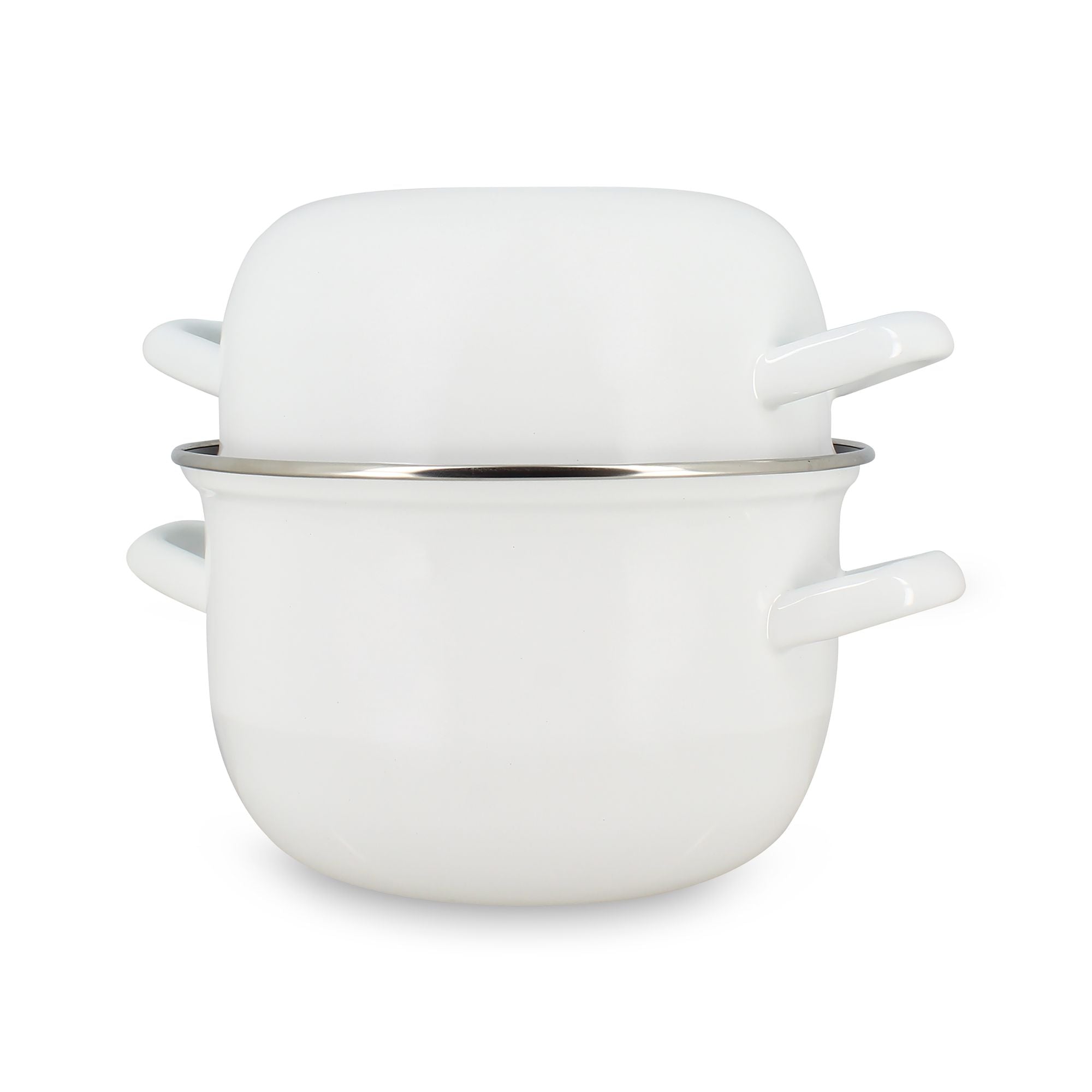 18 cm enamelled steel mussel pot