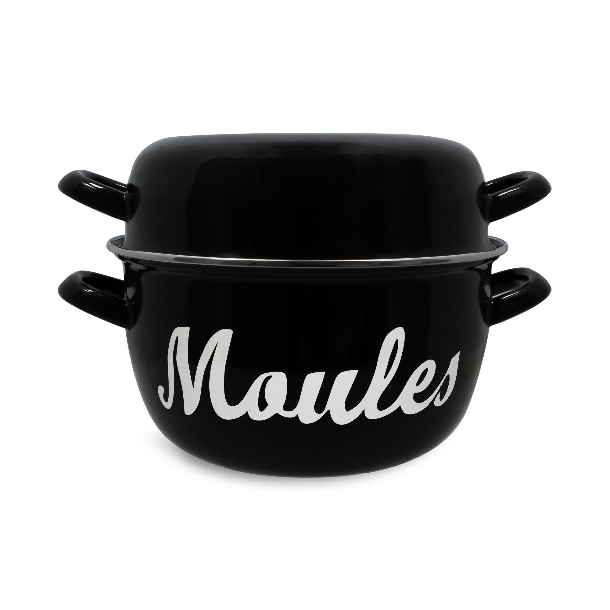 Marmite à moules en acier émaillé 18 cm