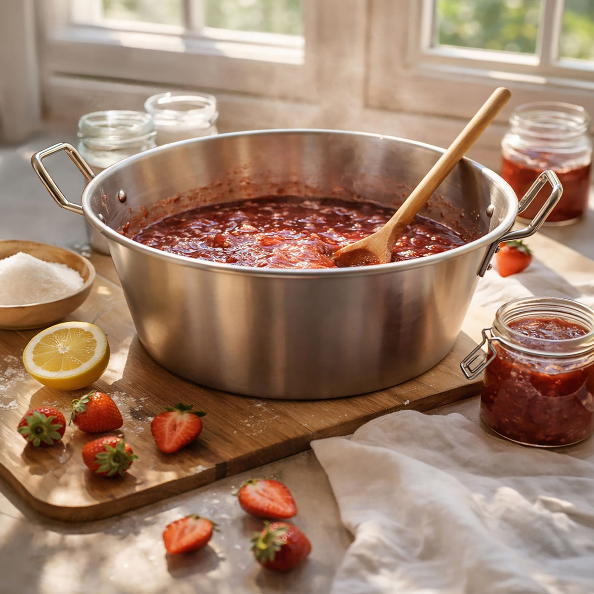 Bassine Ø41cm en acier inoxydable avec poignées