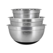 Set of 3 stainless steel mixing bowls