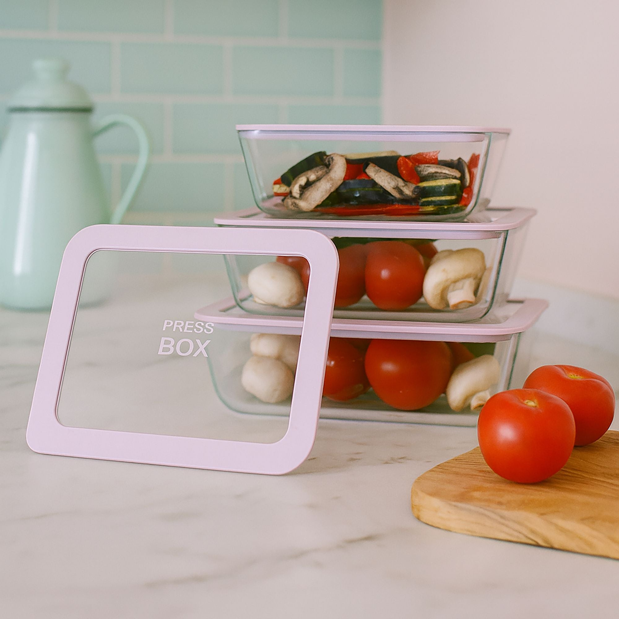 Boîte Hermétique Rectangulaire Pressbox 2,65 L en Verre Borosilicate