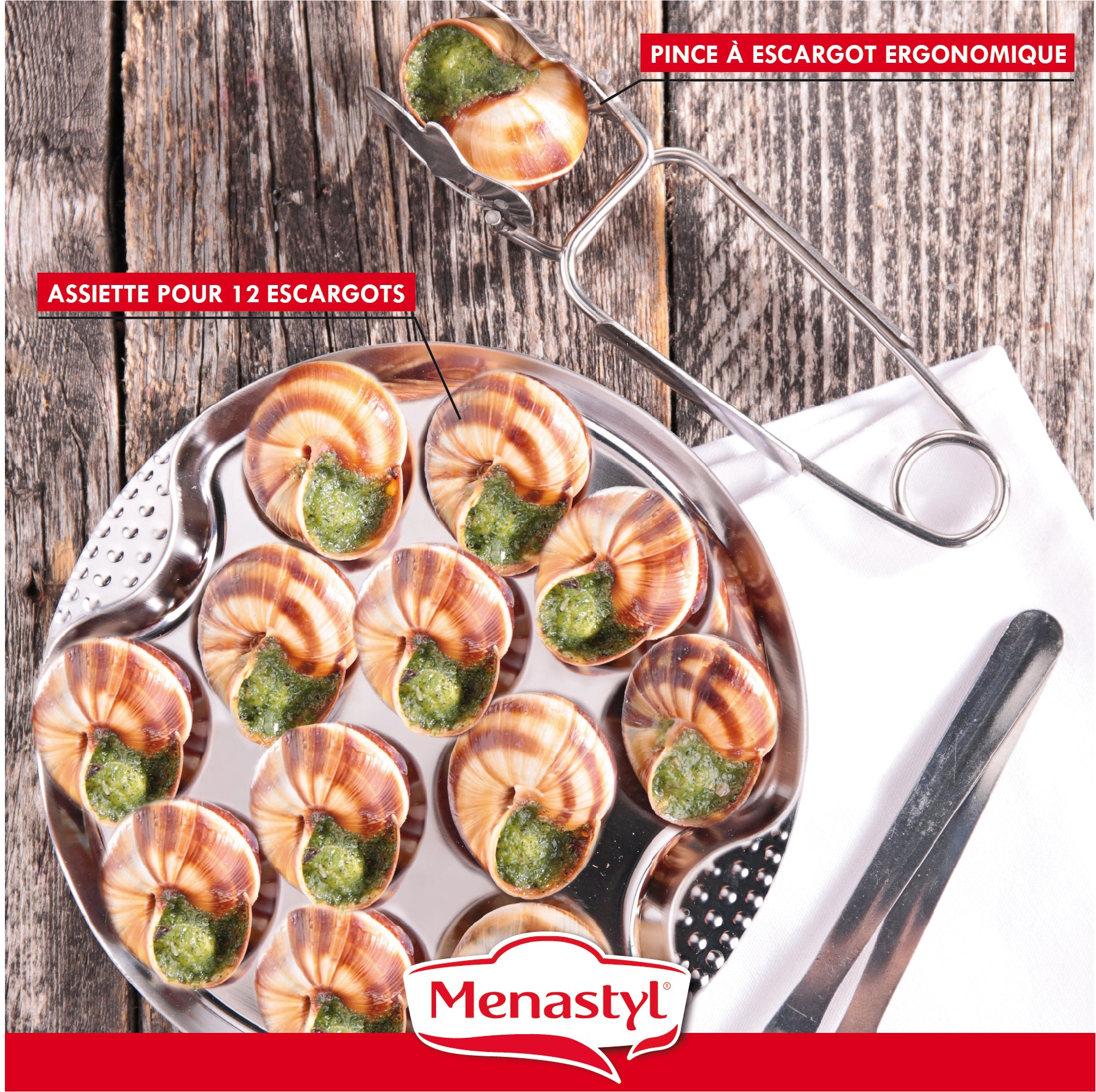 Service à escargots 18 pièces Oriane