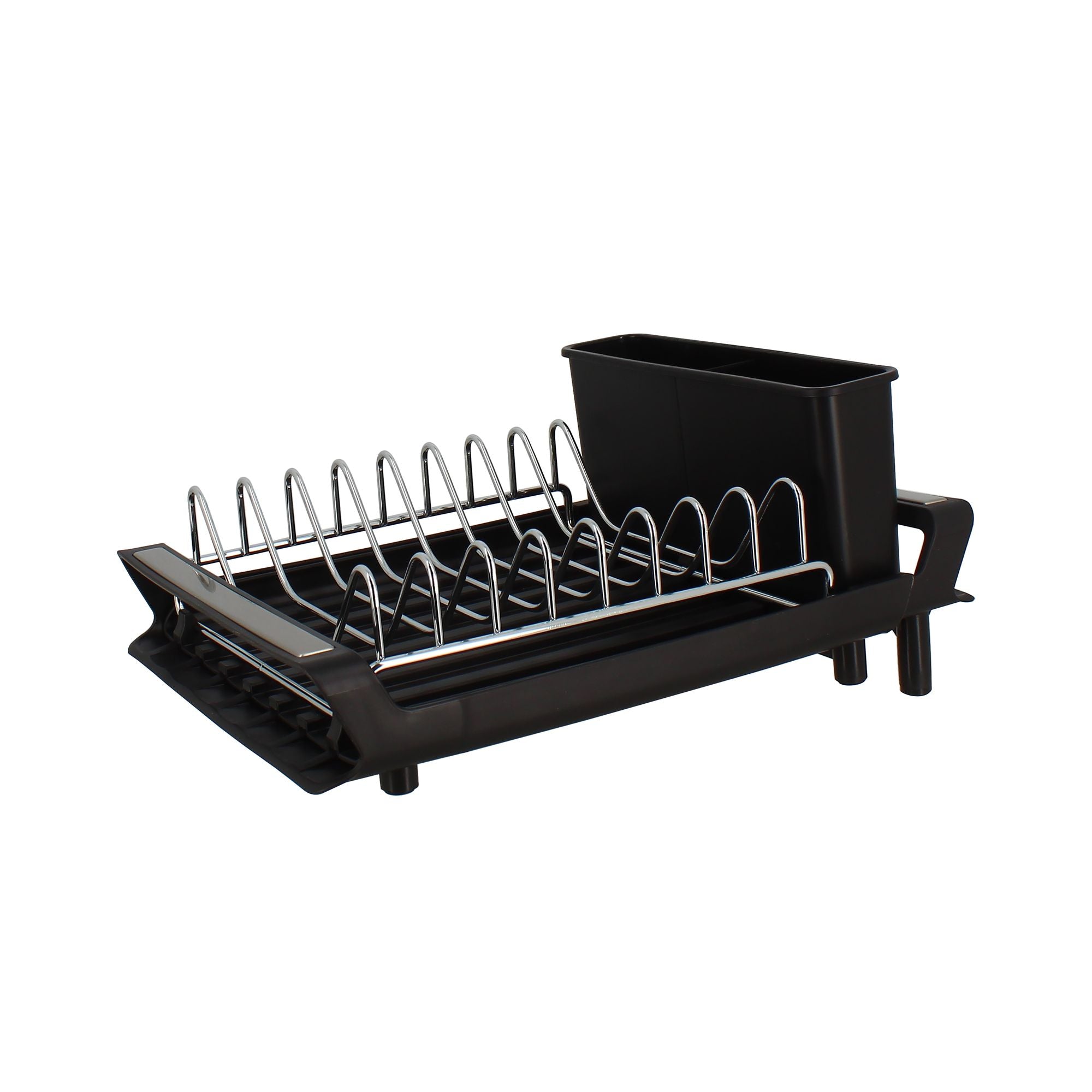 Égouttoir à Vaisselle Extensible Polypropylène Noir 28×20 cm