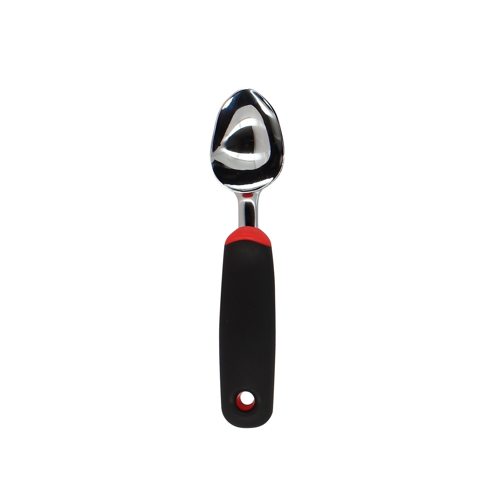 Stainless steel vegetable peeler with black plastic handle