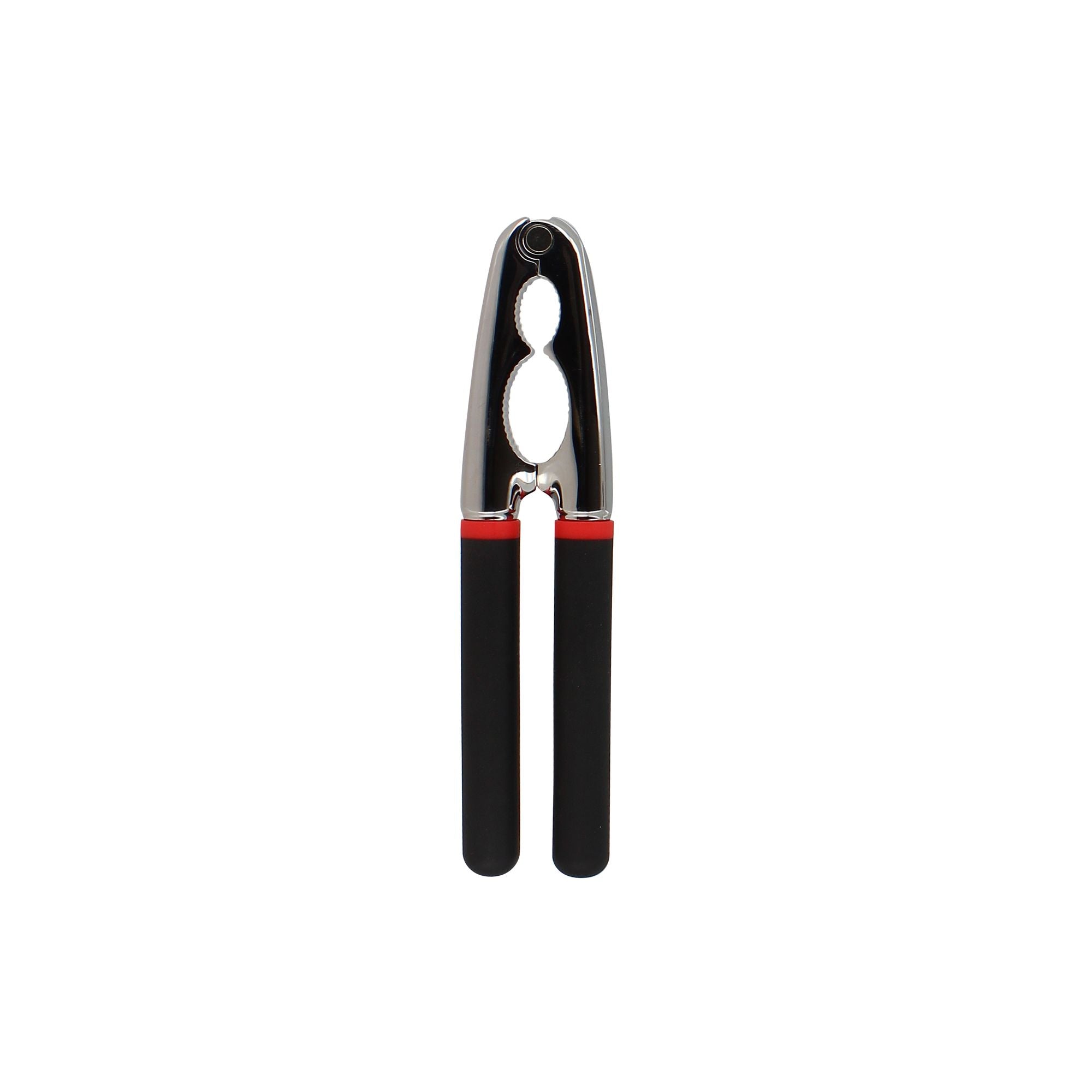 Stainless steel vegetable peeler with black plastic handle