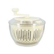 Essoreuse à salade 2 en 1 Menastyl en polypropylène blanc avec système de manivelle et panier ajouré