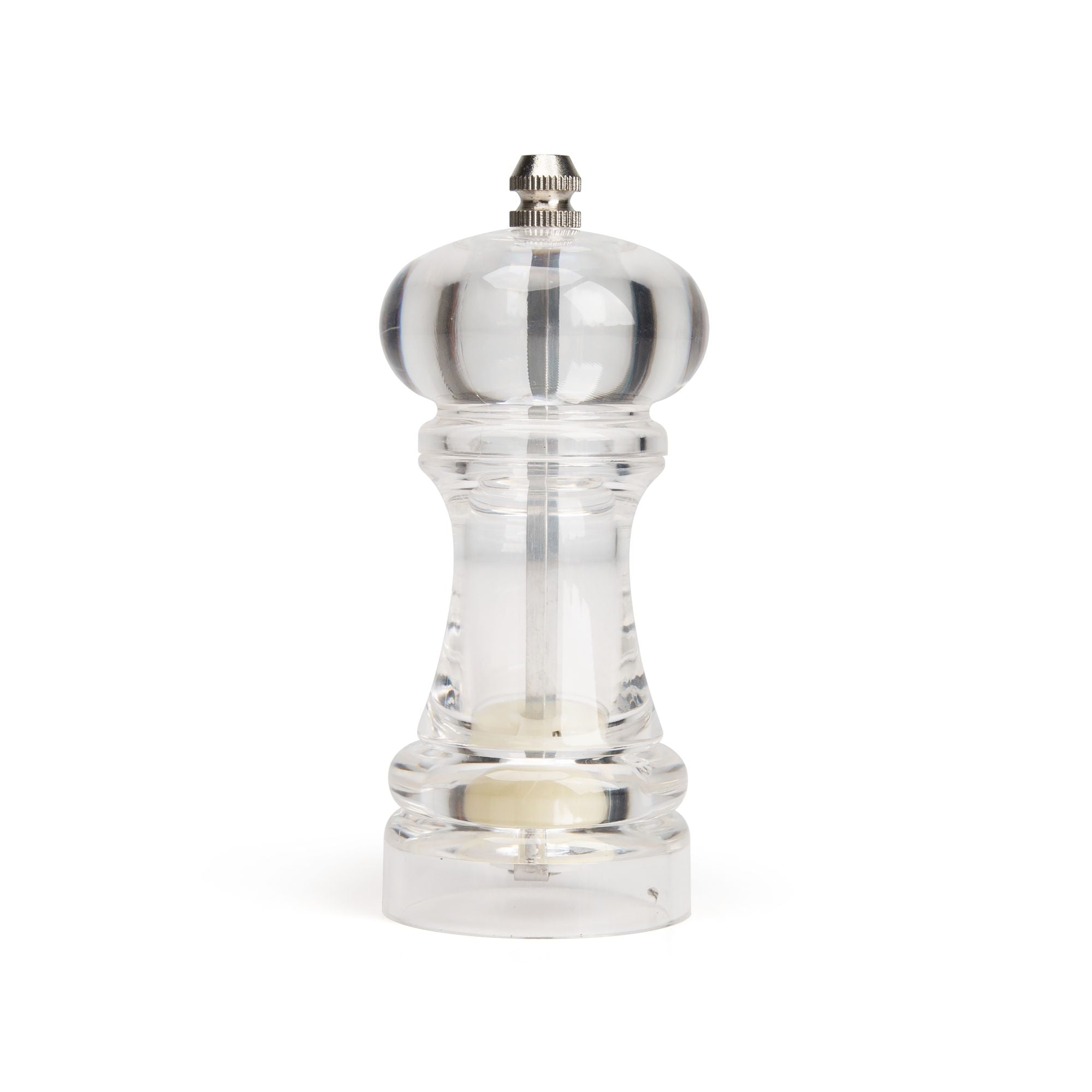 Moulin à Sel ou Poivre 14 cm en acrylique avec broyeur en céramique ajustable