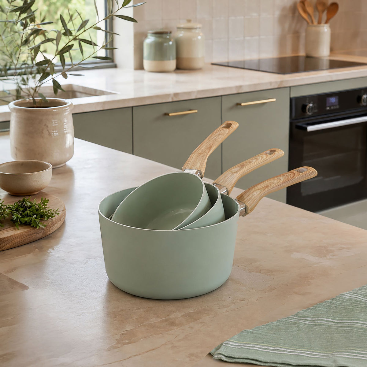 Set de 3 Casseroles Colorama 16/18/20 cm