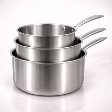 Set de 3 casseroles Triply en acier inoxydable triple couche 16/18/20 cm 🇫🇷