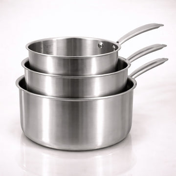 Set de 3 casseroles Triply en acier inoxydable triple couche 16/18/20 cm 🇫🇷