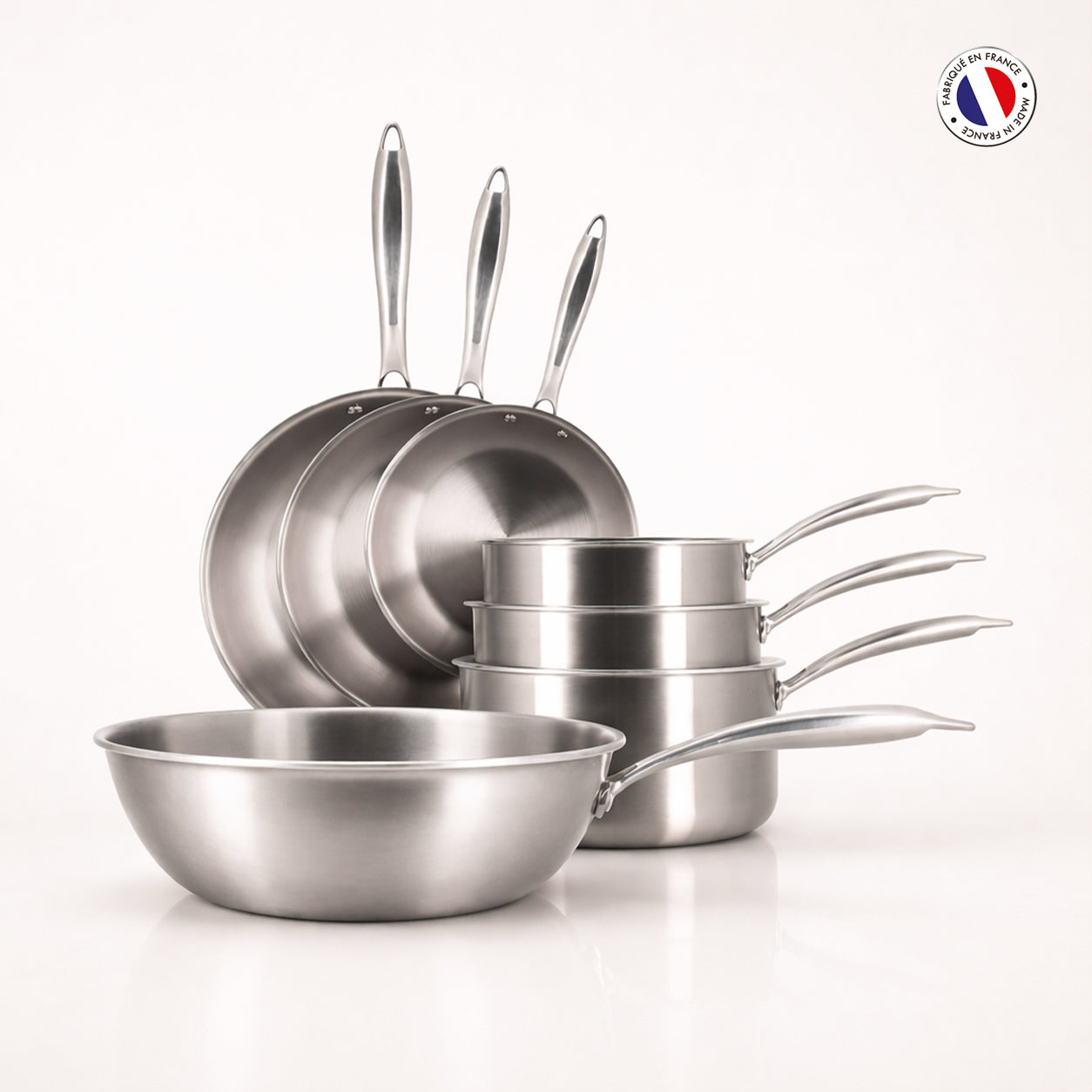Set de 7 pièces Triply en acier inoxydable triple couche 🇫🇷