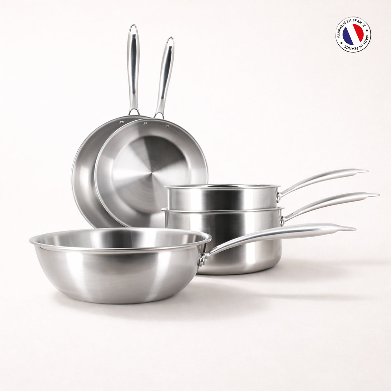 Set de 5 pièces Triply en acier inoxydable triple couche 🇫🇷