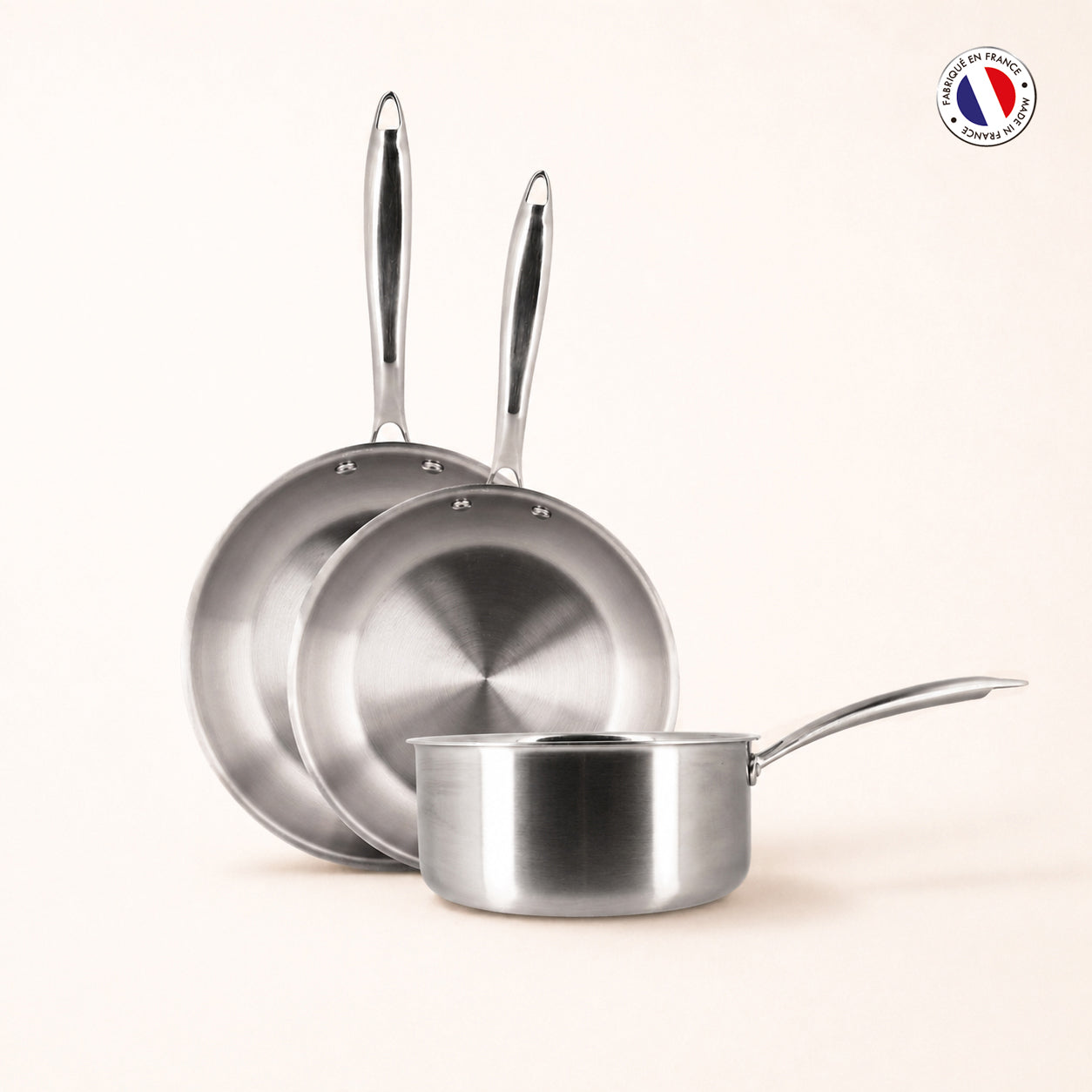 Set de 3 pièces Triply en acier inoxydable triple couche 🇫🇷