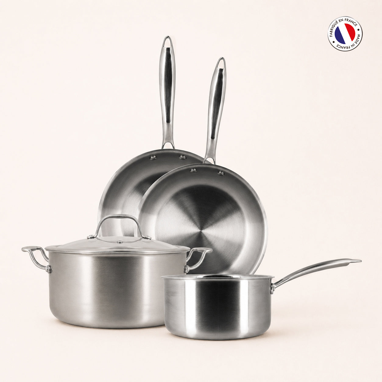 Set de 4 pièces Triply en acier inoxydable triple couche 🇫🇷