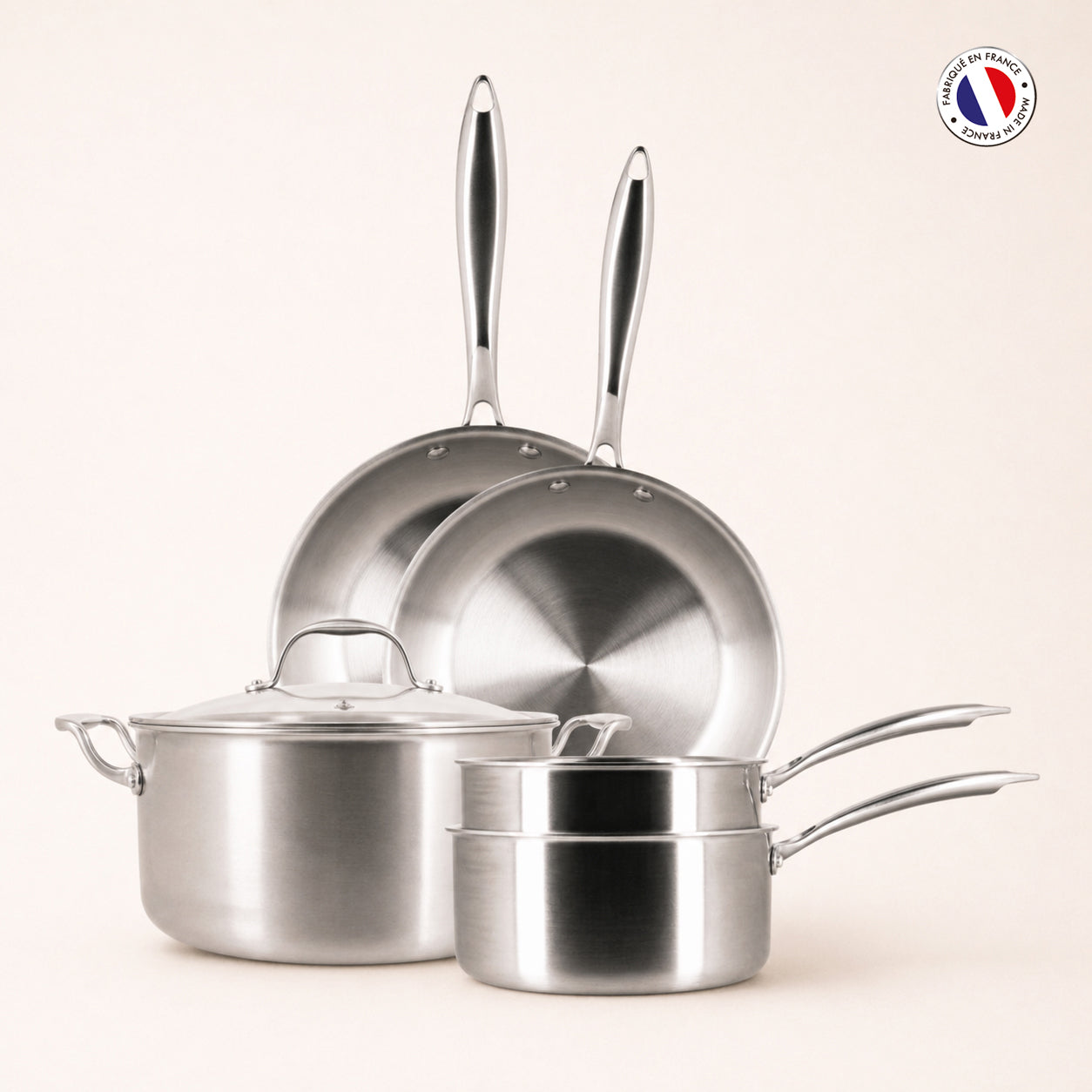 Set de 5 pièces Triply en acier inoxydable triple couche 🇫🇷