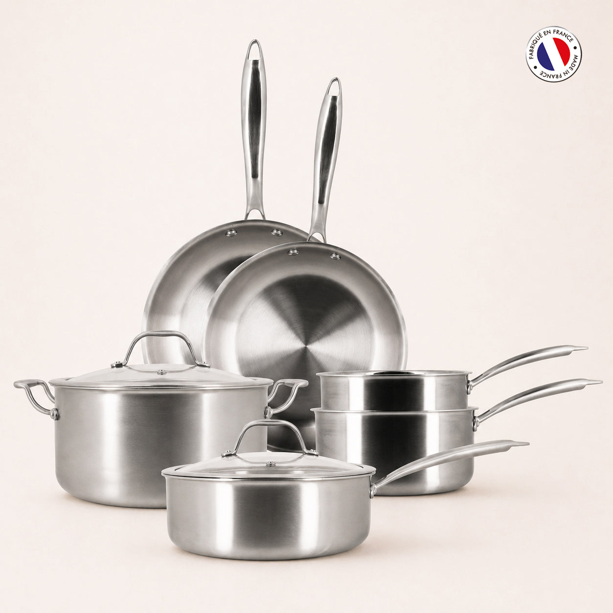 Set de 6 pièces Triply en acier inoxydable triple couche 🇫🇷