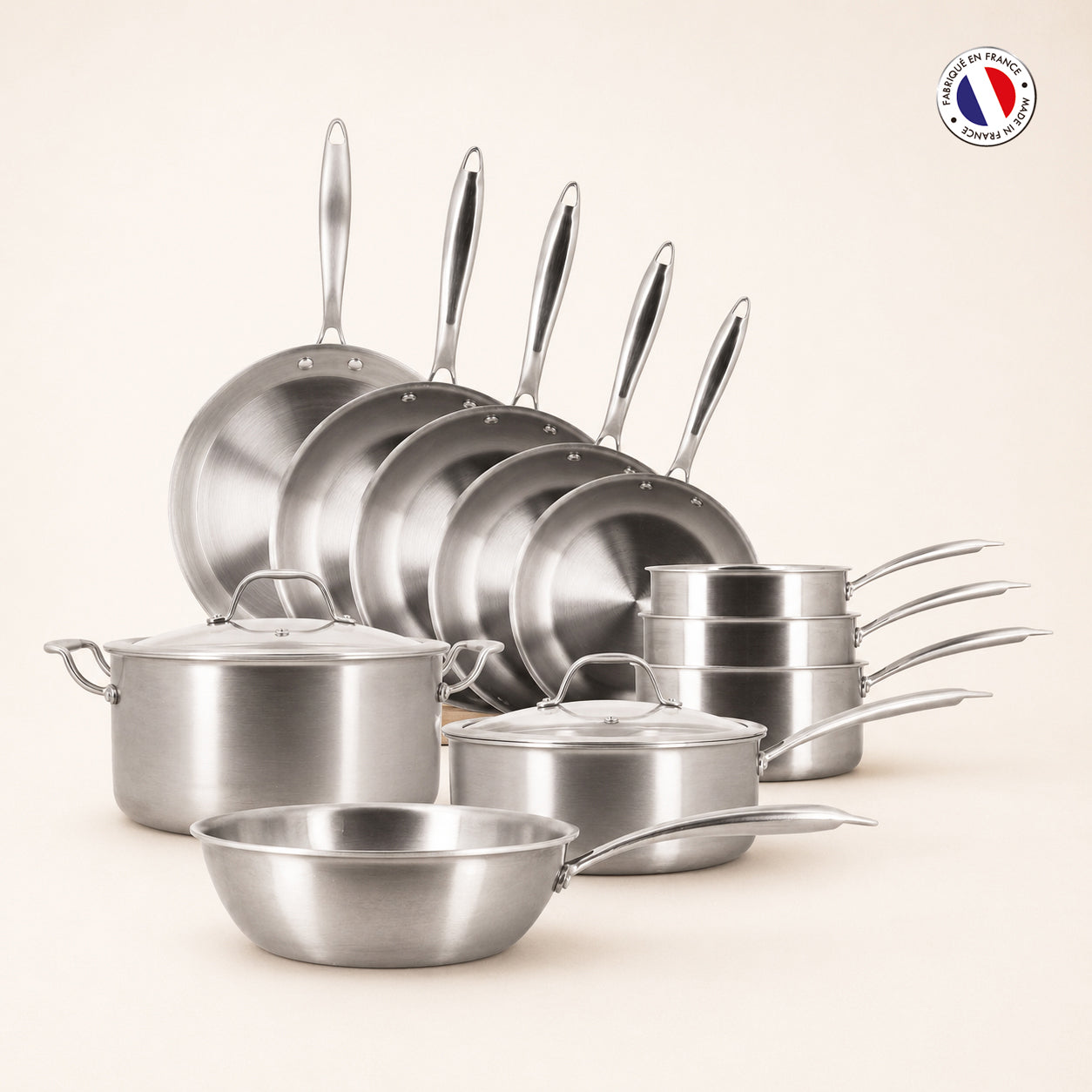 Set de 11 pièces Triply en acier inoxydable triple couche 🇫🇷