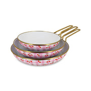 Lot de 3 poêles Vichy Cerise en acier émaillé