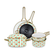 Set de 5 pièces Vichy en acier émaillé
