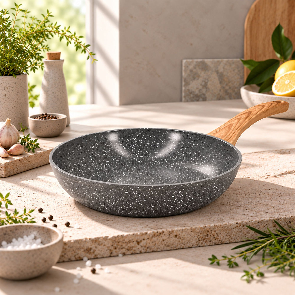 Cannelle pan in forged aluminum 28 cm