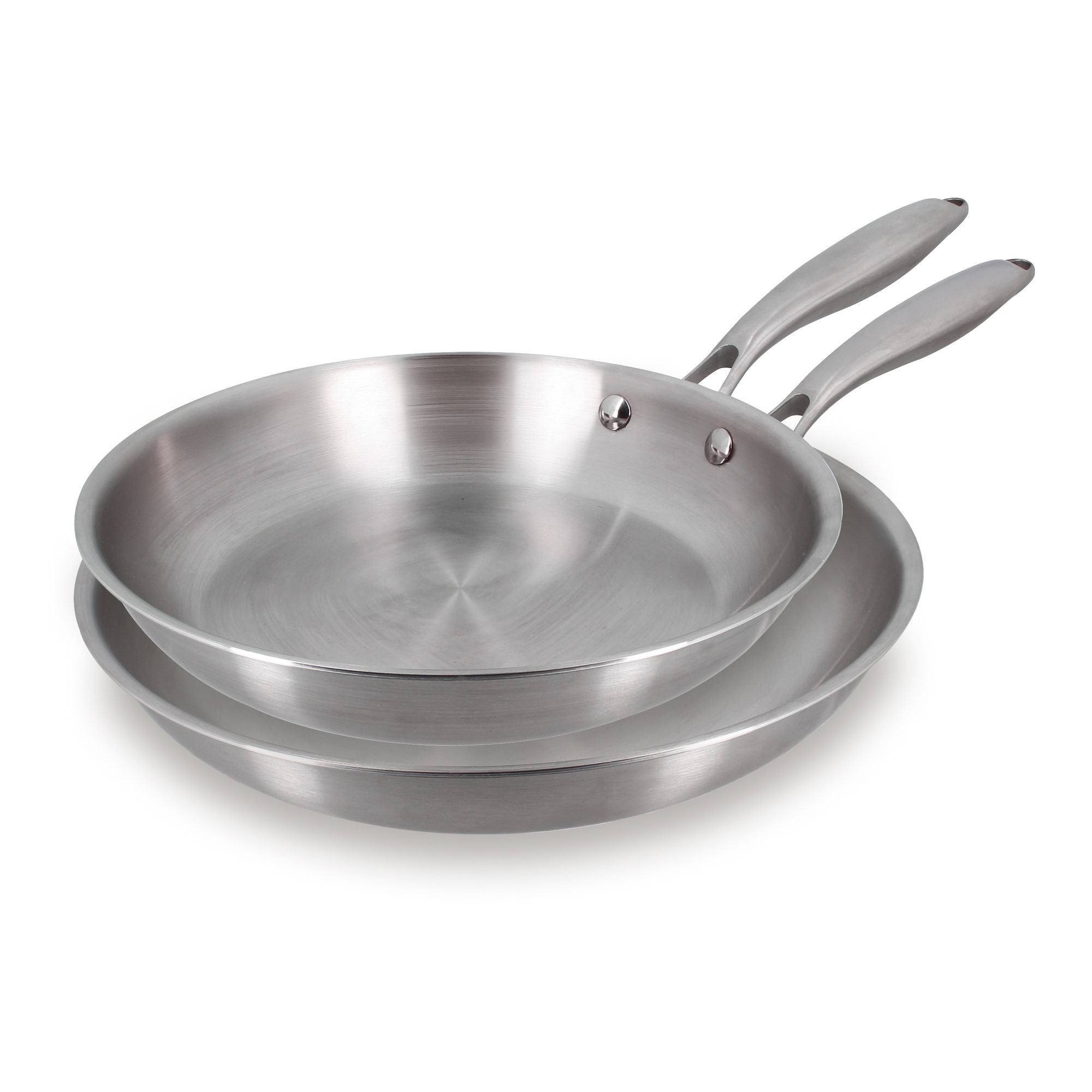 Set de 2 Poêles Trinox en acier inoxydable triple couche