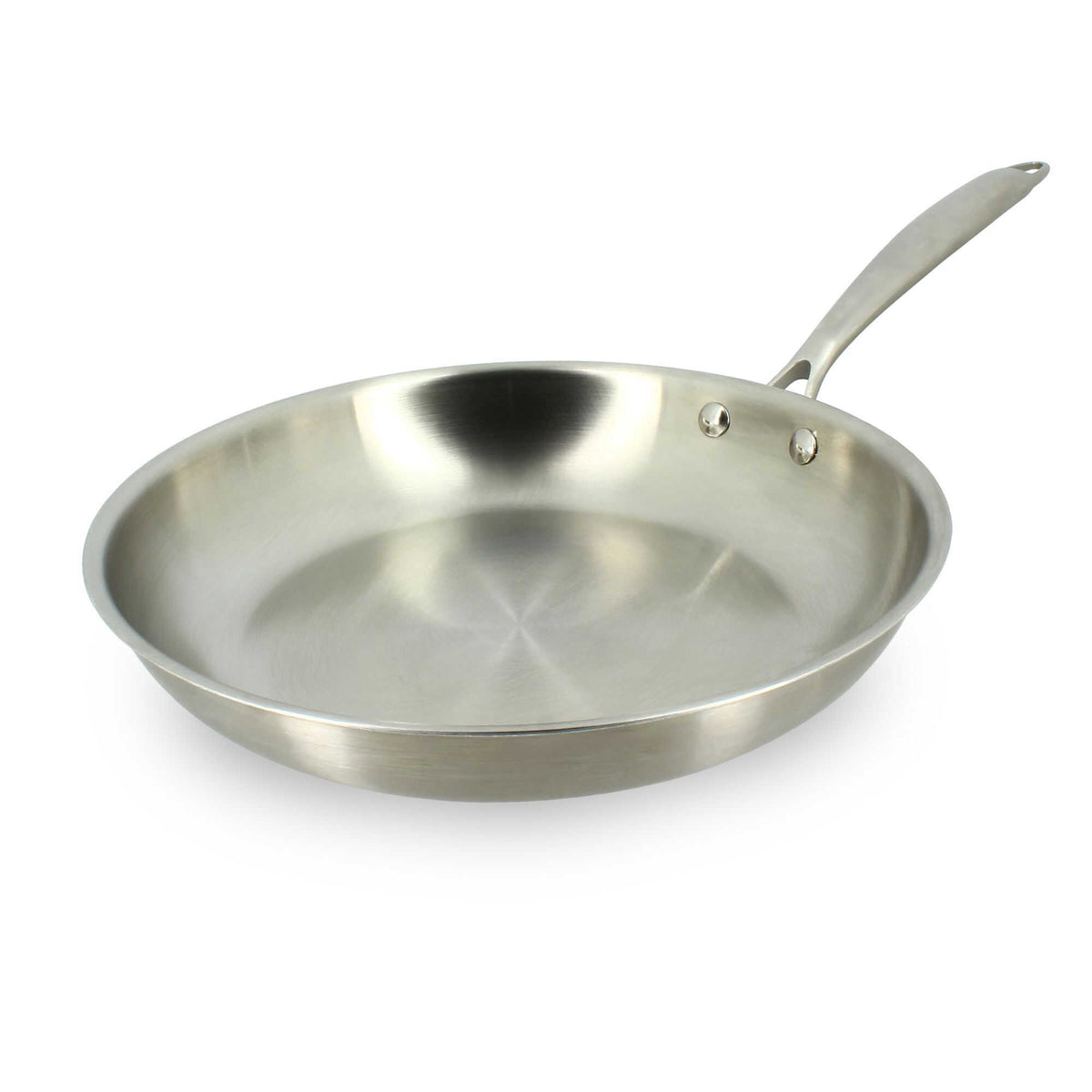 Wok Triply Acciaio Inox 28 Cm MENASTYL - Made In France - Adatto A Induzione - Padella Antiaderente Naturale