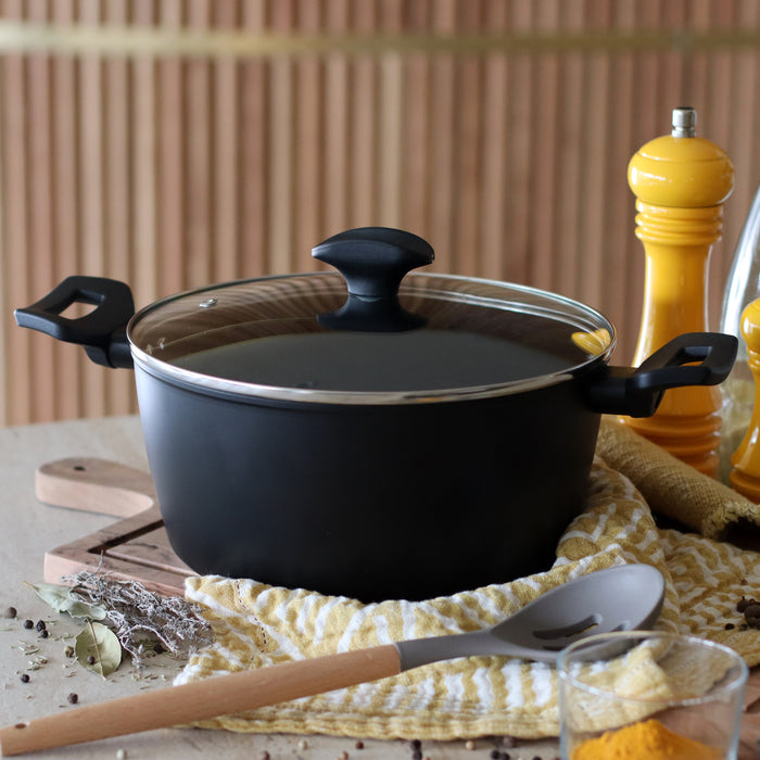 First 24 cm black aluminium casserole dish