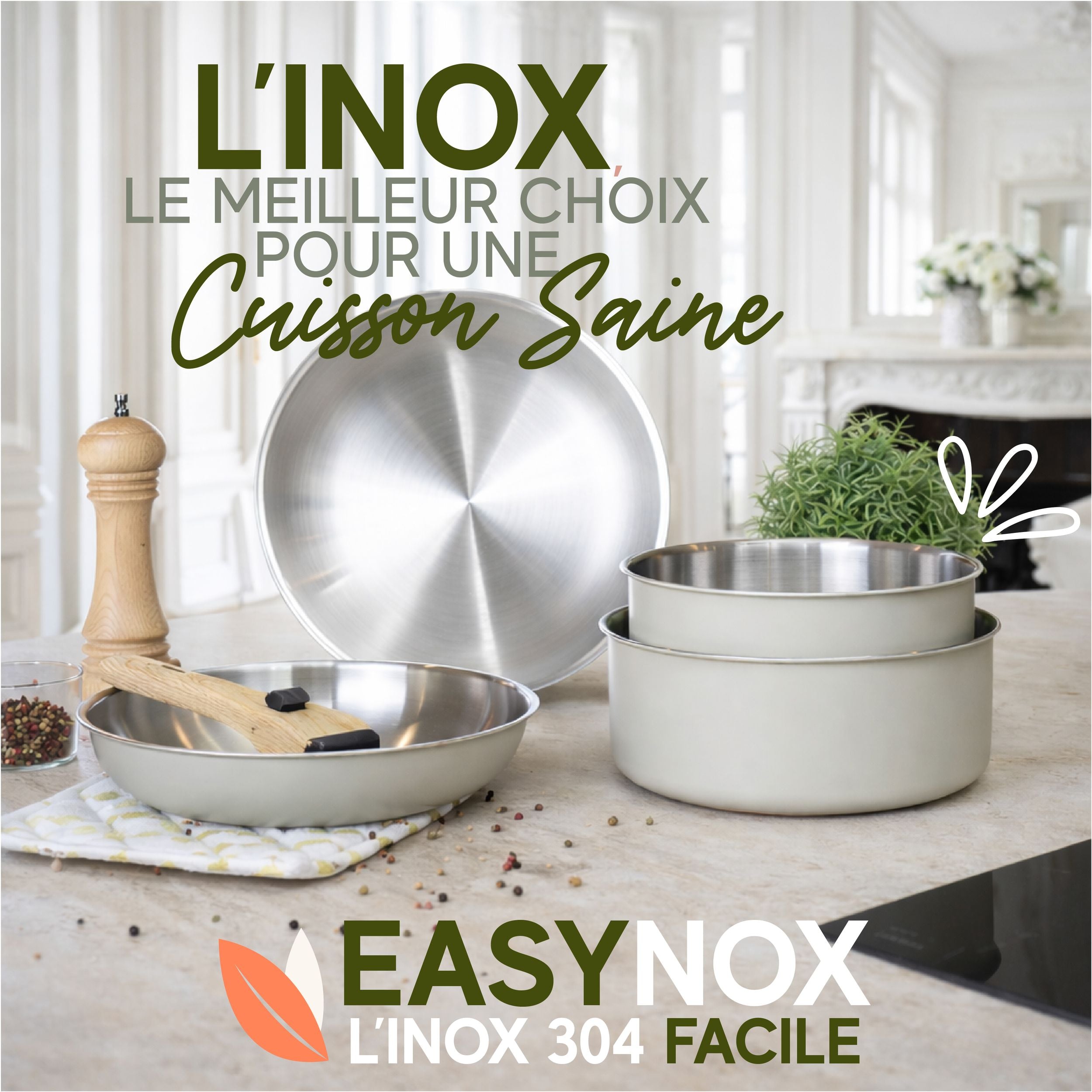 Set de 5 Pièces Easynox Amovible Inox & Aluminium