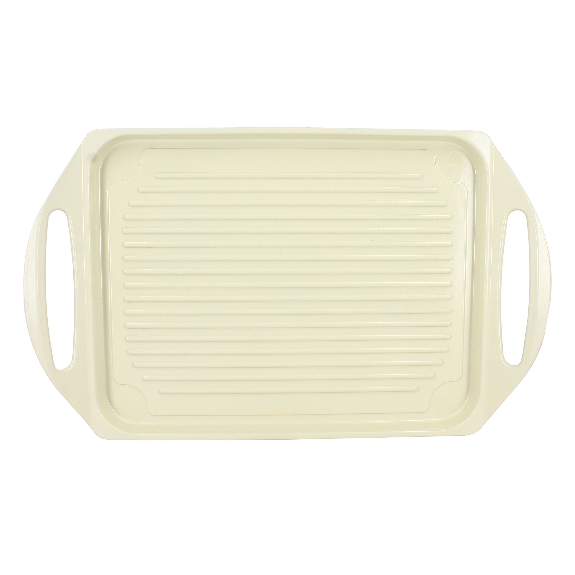 Plaque de cuisson Pure en fonte d'aluminium crème compatible induction 44x27cm