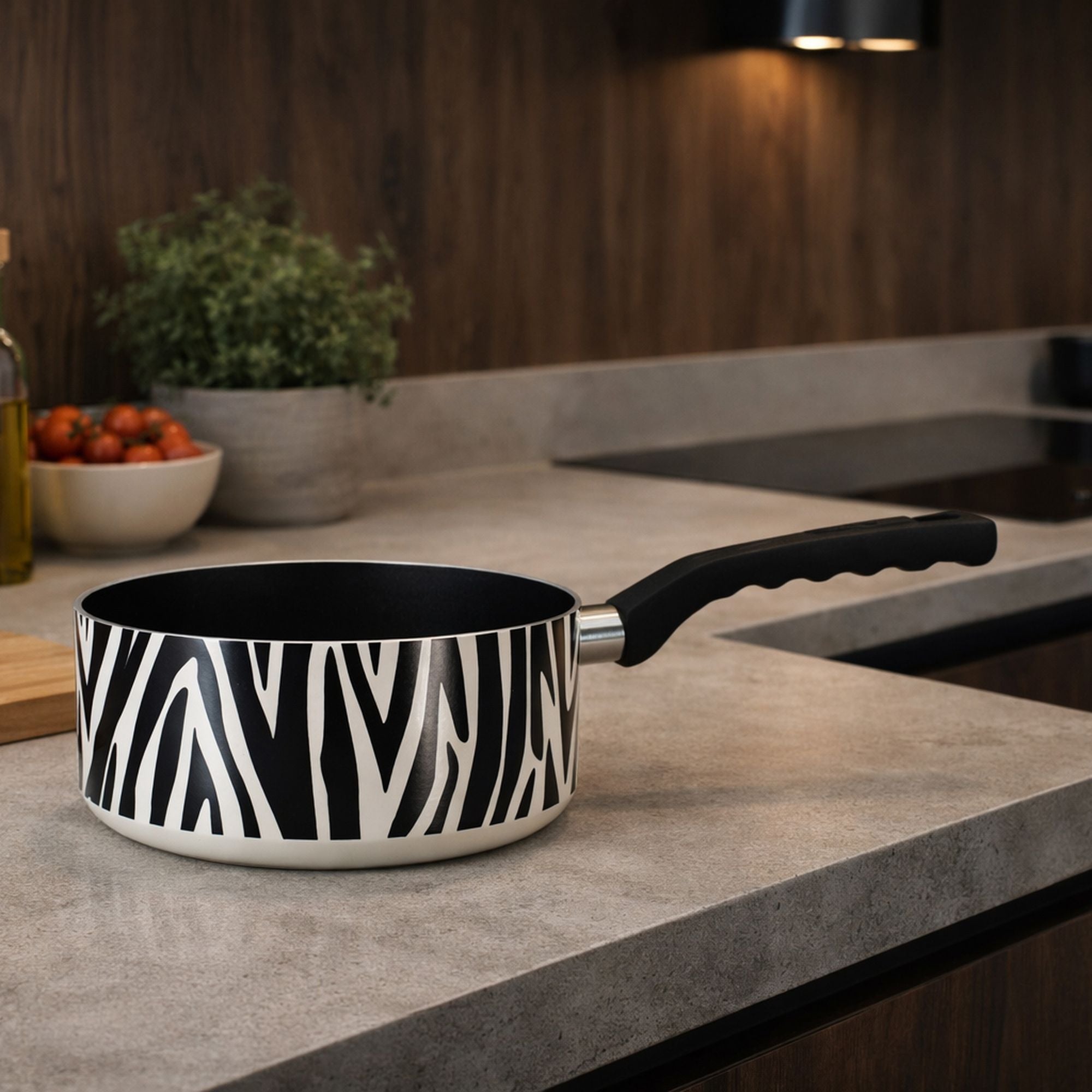 Lot de 2 pièces Zèbre en aluminium et revêtement céramique sans PFAS