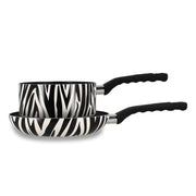 Lot de 2 pièces Zèbre en aluminium et revêtement céramique sans PFAS