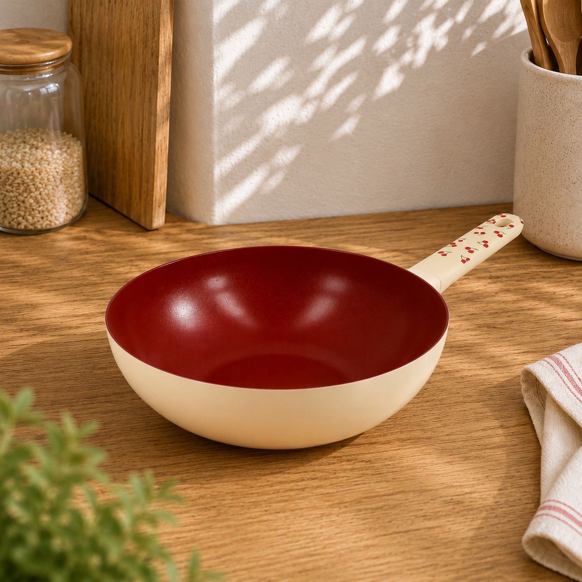 Wok Cerise 28cm en aluminium