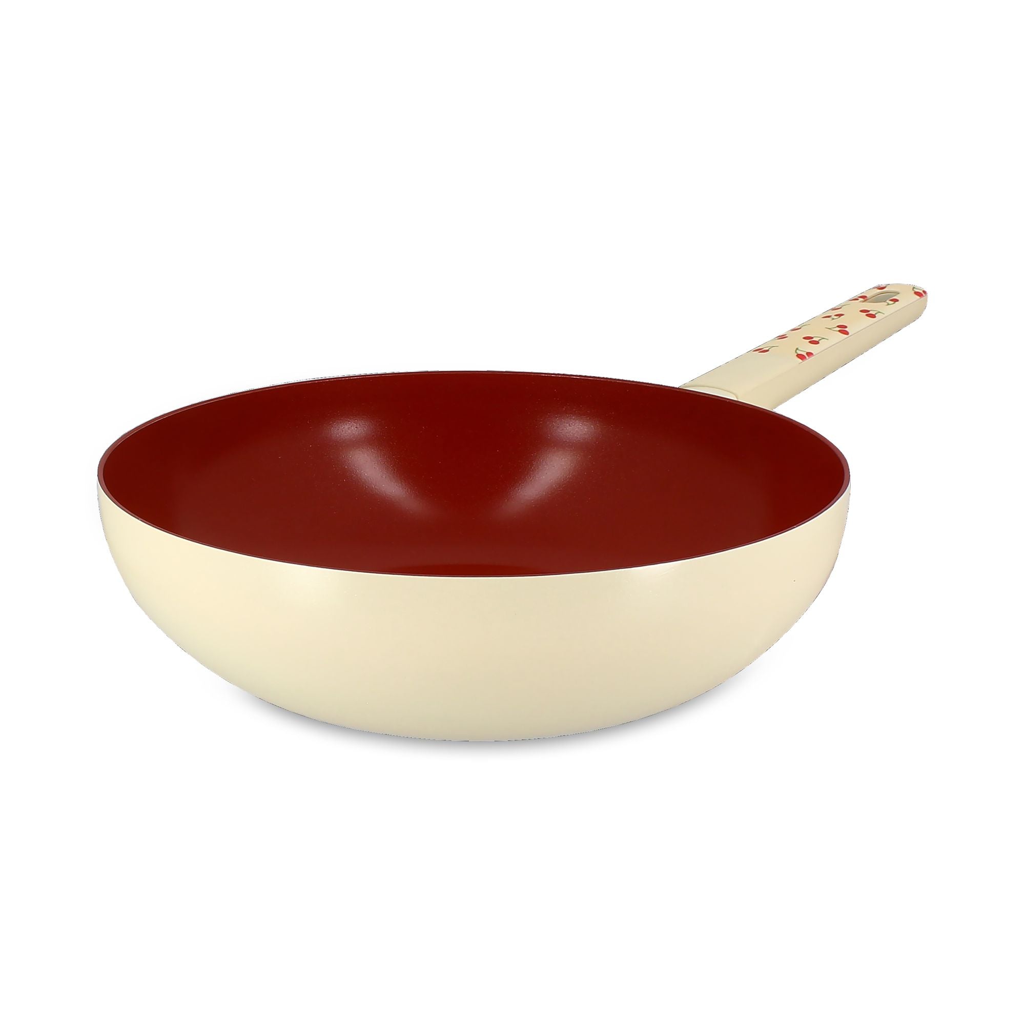 Cherry Red 28cm aluminum wok