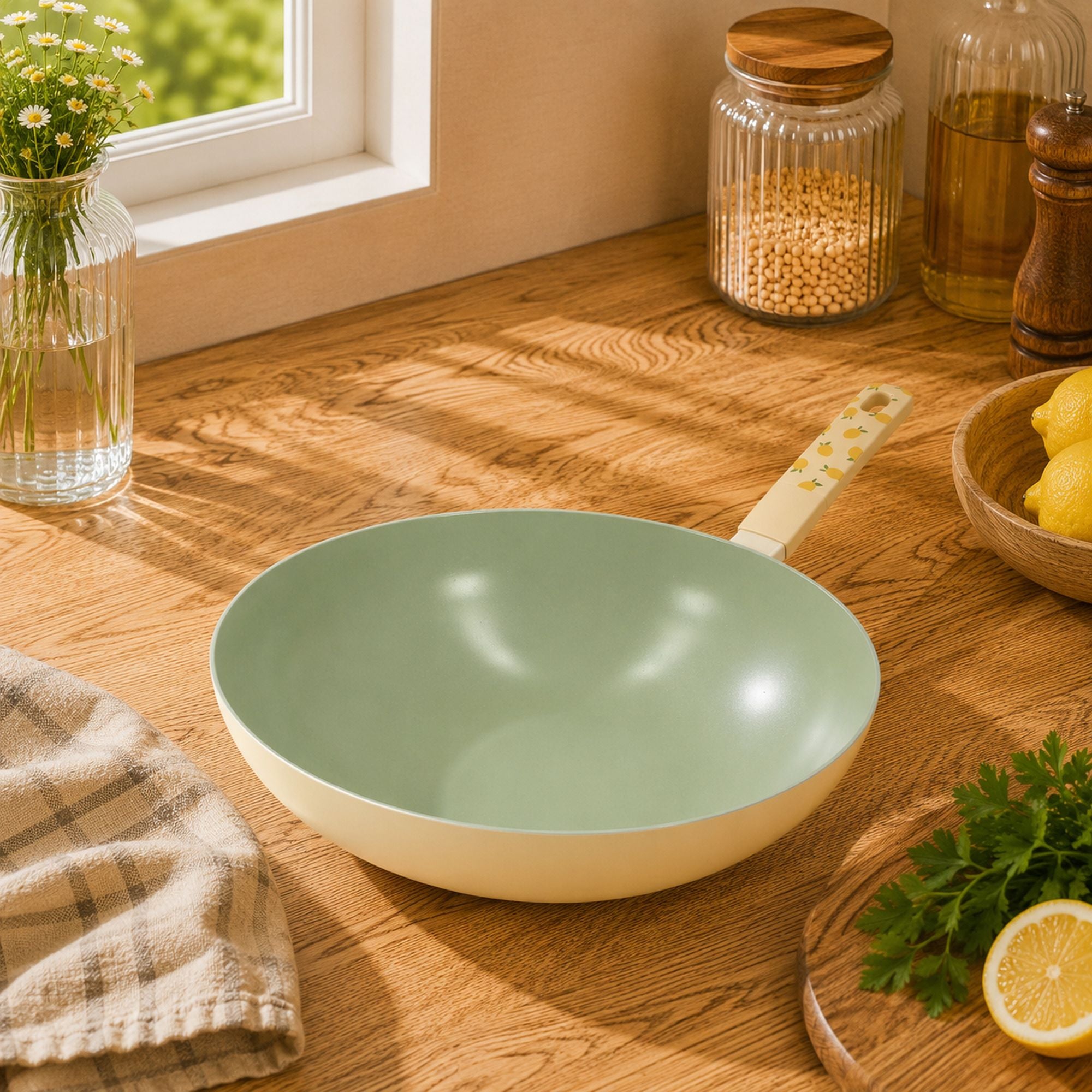 Wok Citron 28cm en aluminium