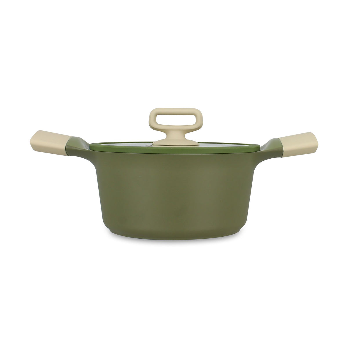 Faitout Anna 24cm en fonte aluminium vert