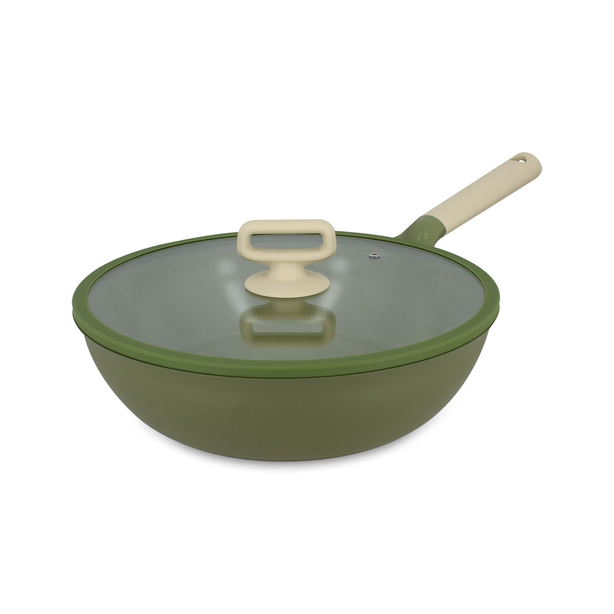 Sauteuse Anna 28cm en fonte aluminium vert