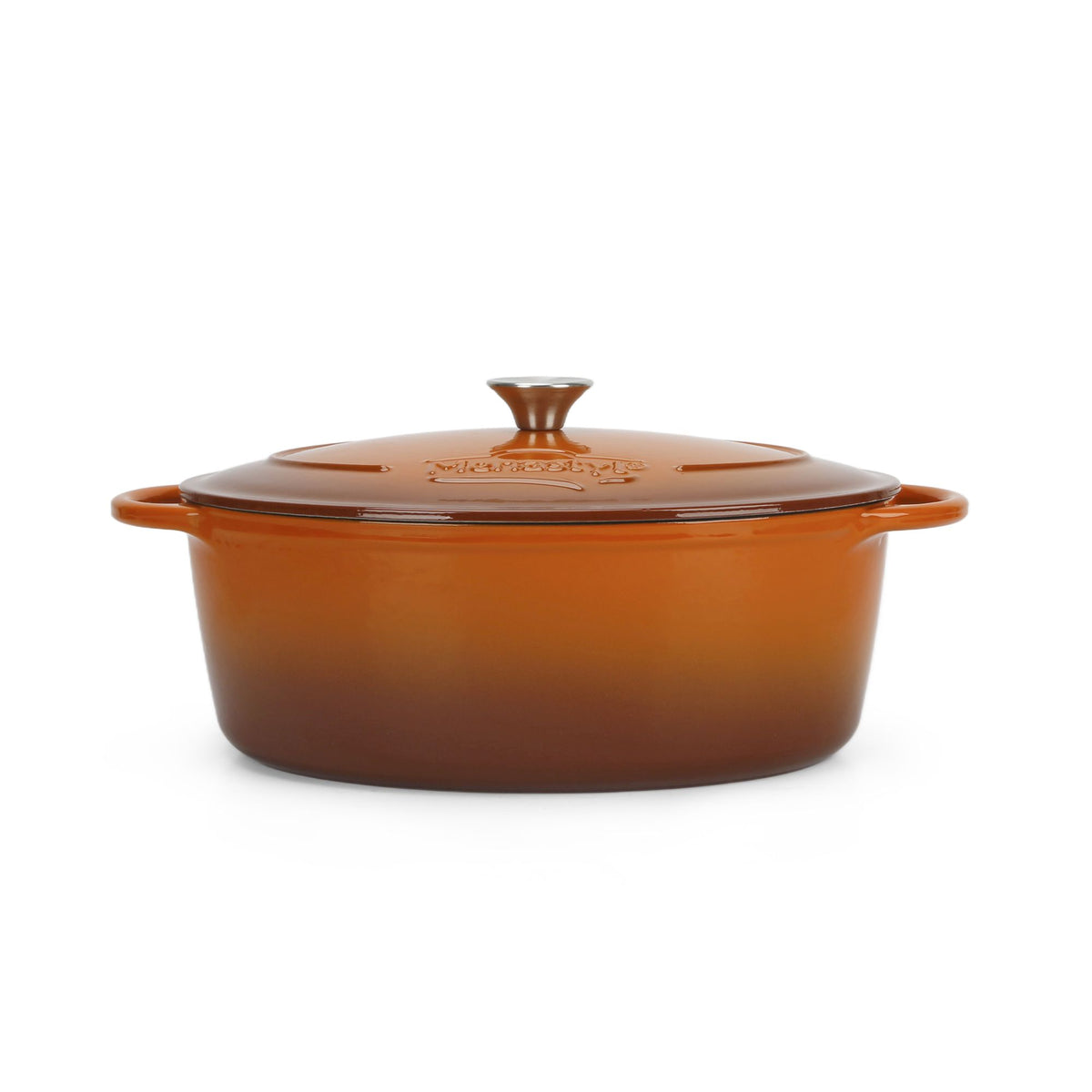 Oval Mountain casserole dish, 4 liters, enameled cast iron, brick