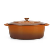Cocotte Montagne ovale 6,5 litres en fonte émaillée brique