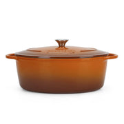 Cocotte Montagne ovale 9 litres en fonte émaillée brique