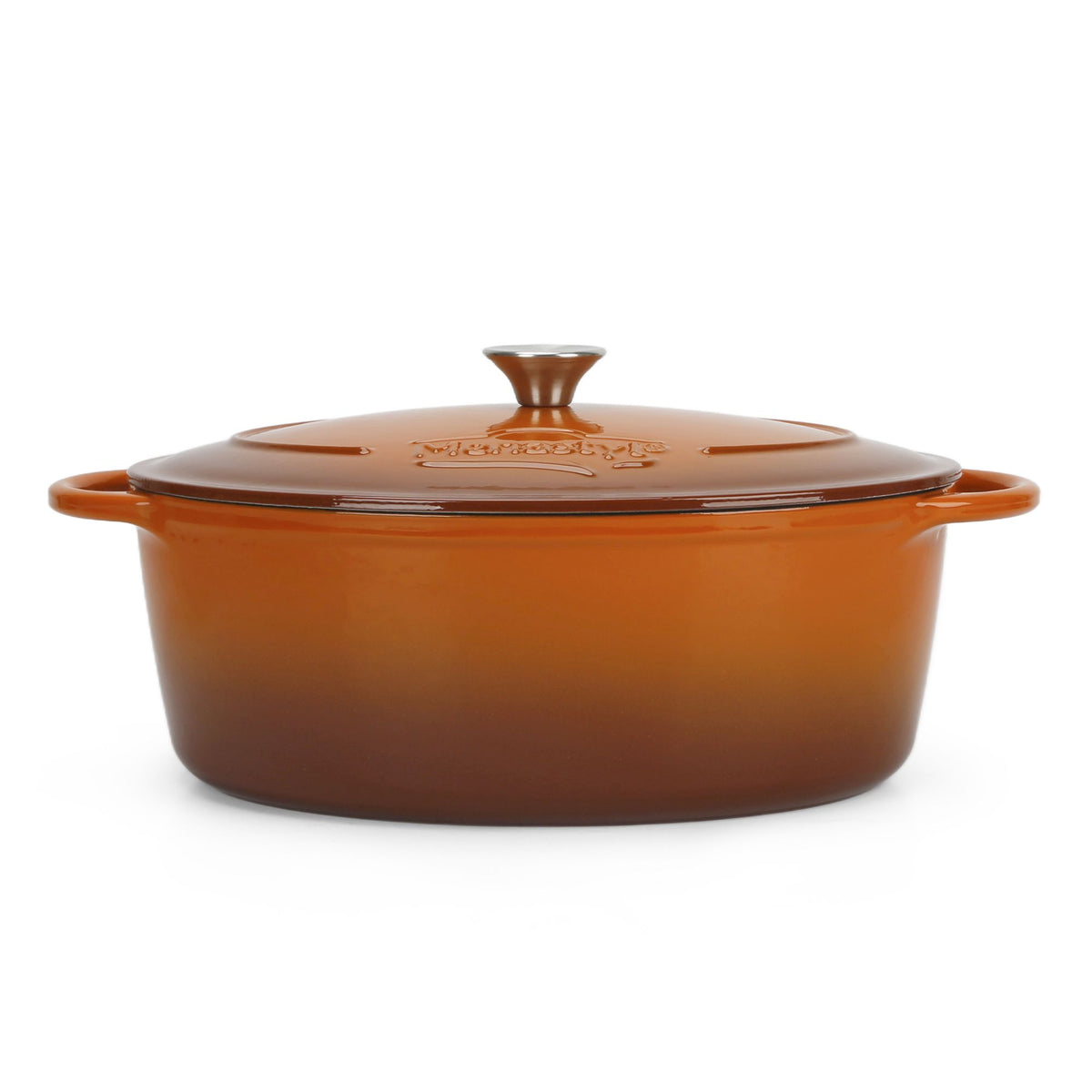 Oval Casserole Dish, 9L, Enameled Cast Iron, Brick Red