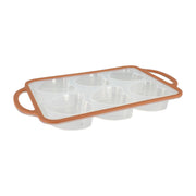 Moule à pâtisserie Mady 6 compartiments cœur silicone acier carbone
