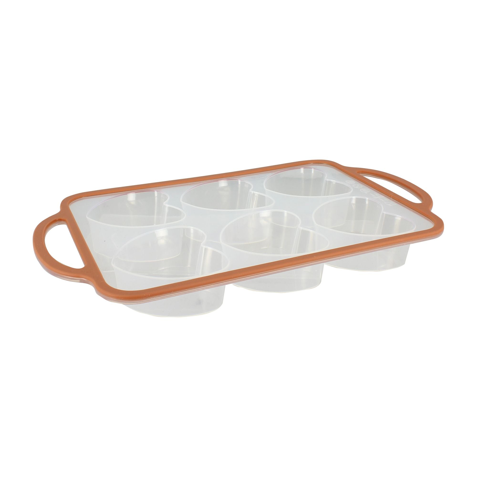 Mady 6-Cavity Heart Silicone Carbon Steel Baking Mold